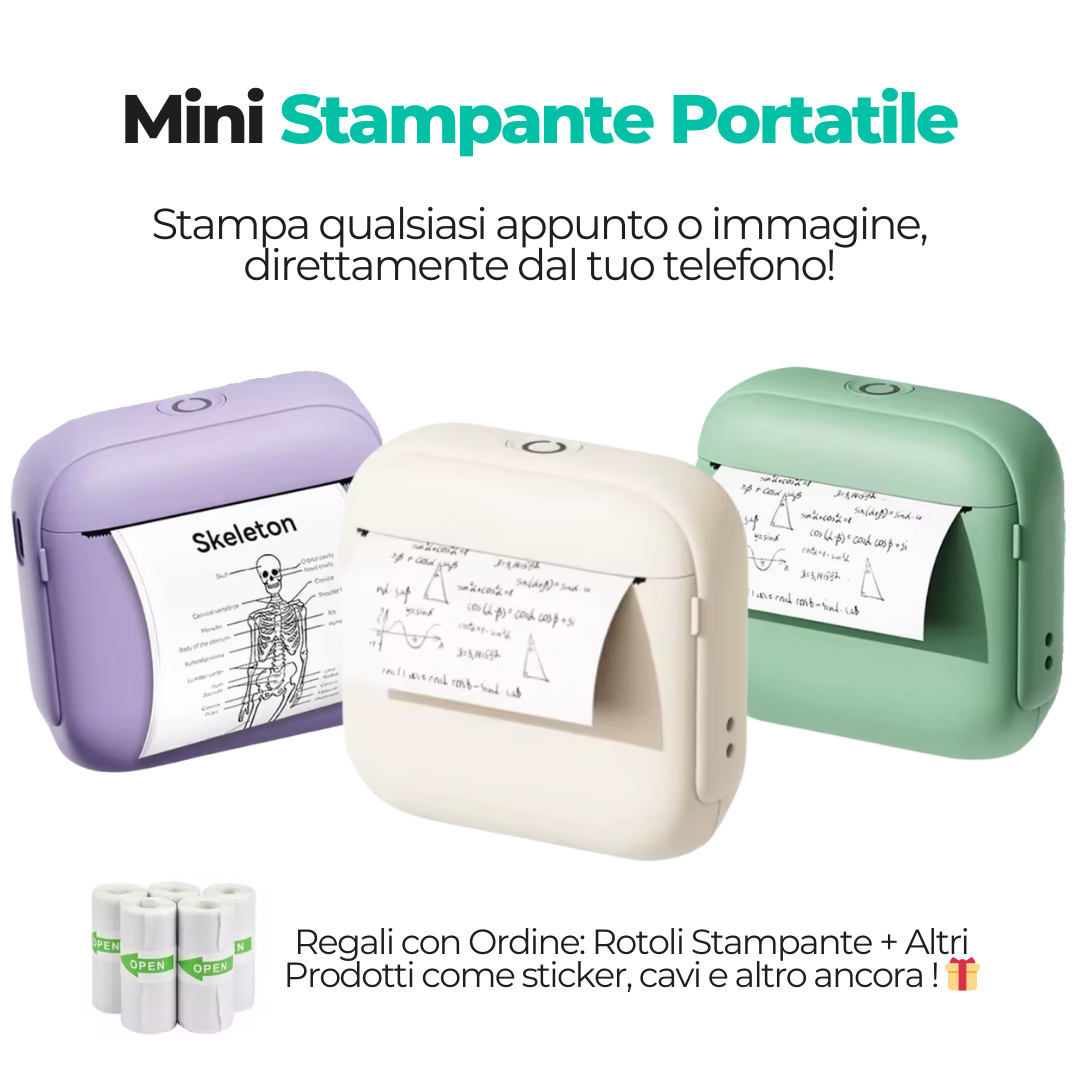 Stampa Appunti, Schemi e Immagini in 30 secondi, direttamente dal telefono.