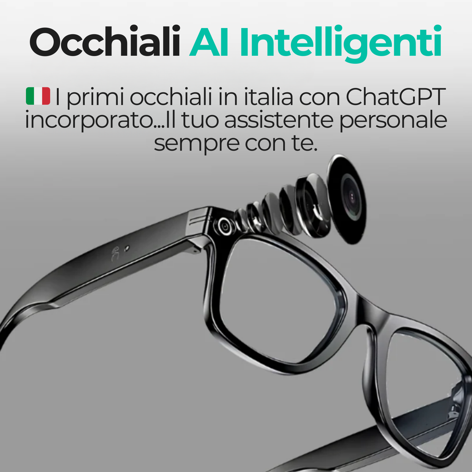 Gli occhiali che vedono, traducono e ti assistono in tempo reale, con ChatGPT integrato, senza Wi-Fi, senza app e completamente hands-free.